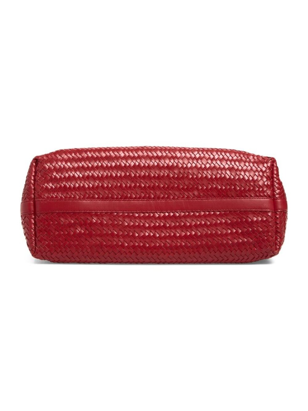 🆕MADEWELL Handwoven Large Leather Tote Handbag Red - Picture 2 of 10